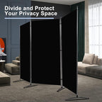 Room Divider 6FT Folding Privacy Screens, 3 Panel Partition Room Dividers - Image 2