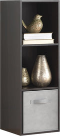 Whitmor 3 Cube Bookcase, 3 Tier Stackable MDF Bookself, Open Storage Display by Whitmor