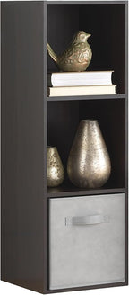 Whitmor 3 Cube Bookcase, 3 Tier Stackable MDF Bookself, Open Storage Display by Whitmor