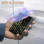 Slim Credit Card Holder, Military Camouflage American Flag RFID Blocking Metal - Image 3