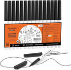 Shuttle Art Ultra Fine Dry Erase Markers, 15 Pack Black Whiteboard Markers by ShuttleArt