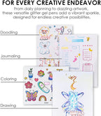Grabie 42 Capped Glitter Gel Pen Set, 18 Iridescent&24 Essential Color Pens - Image 3