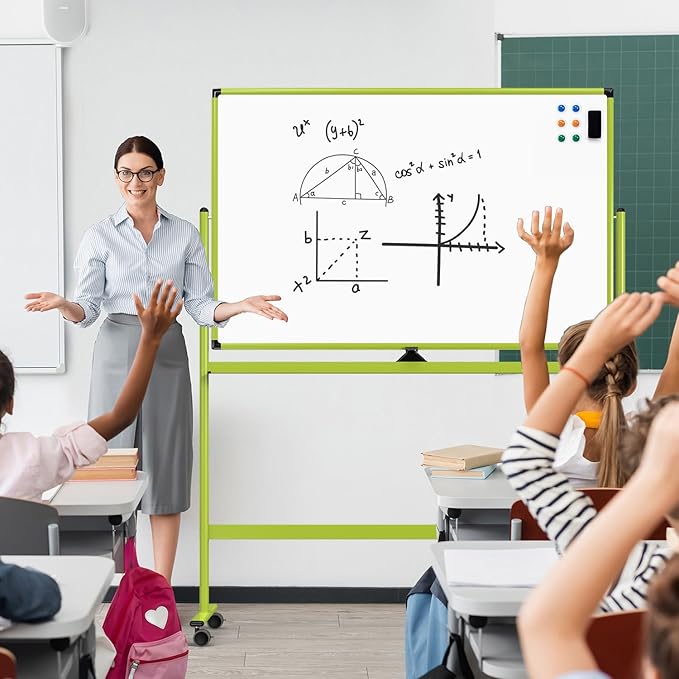 Large Dry-Erase Rolling Magnetic Whiteboard - Image 6