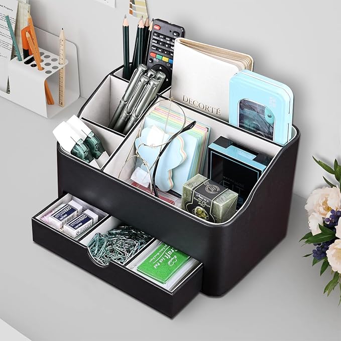 KINGFOM Desk Organizer with Drawer, Desk Organizer and Accessories 5 - Image 7