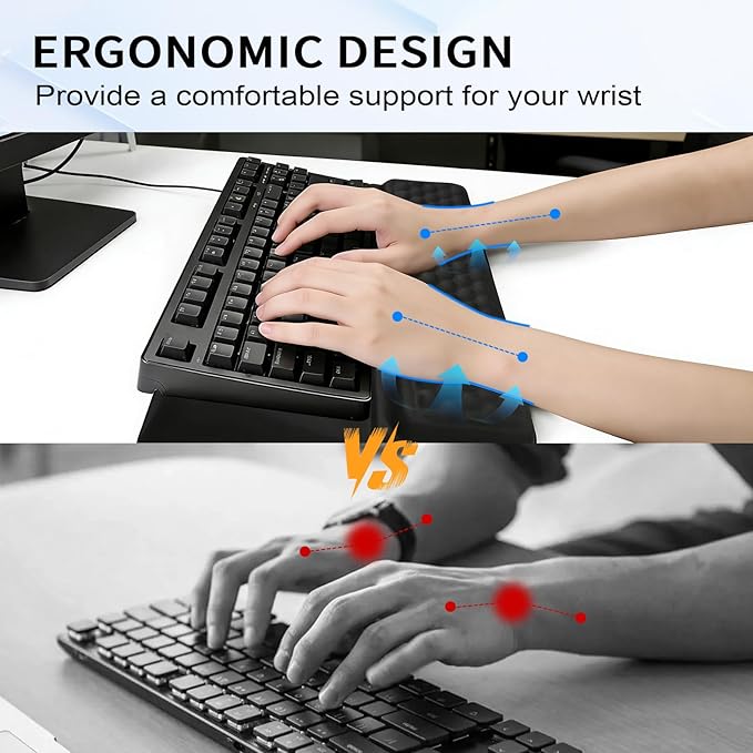 Starvortex Keyboard Stand with Wrist Rest, Ergonomic Keyboard Pad with Wrist - Image 2