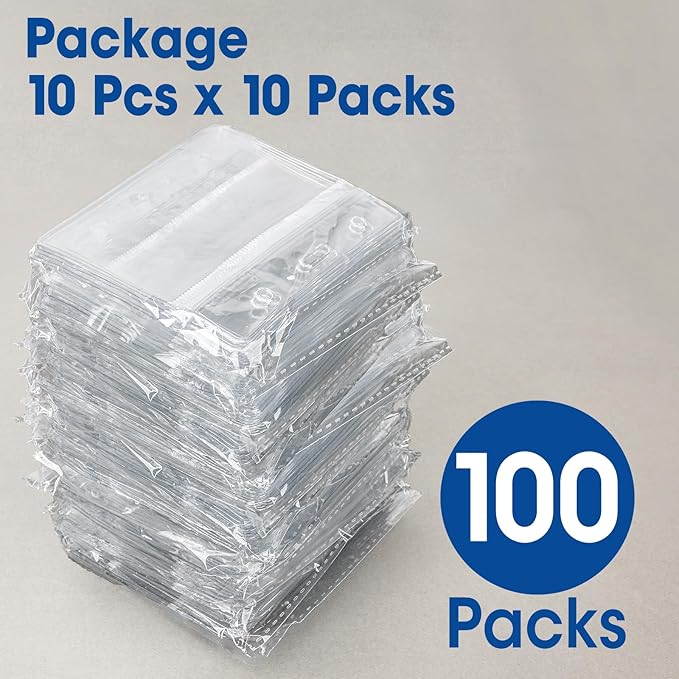 100 Pcs Horizontal Badge Holders, Extra Thick ID Card Name Tag Badge Holder - Image 6