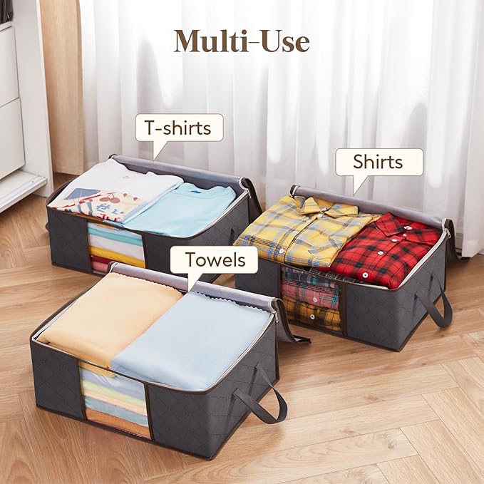 Lifewit 8 Pack Clothes Storage Bag, Foldable Storage Bin Closet Organizer - Image 6