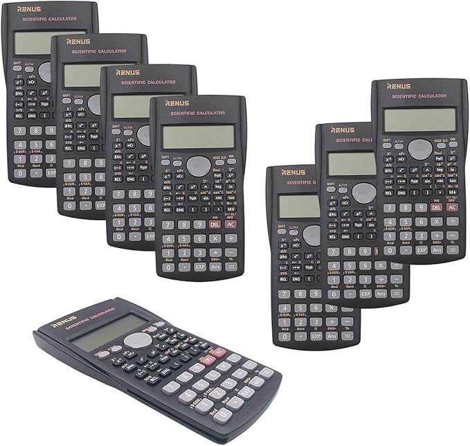 RENUS 8 Packs, 2-Line Engineering Scientific Calculator Function Calculator by RENUS