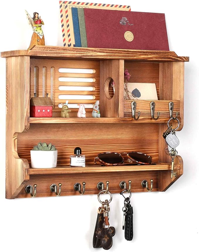 Mutsault Key Holder for Wall, Mail Organizer Wall Mounted - Image 2