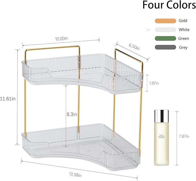 YCIA&DONE Corner Bathroom Counter Organizer, Makeup Organizer - Image 4