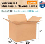 Large Shipping & Moving Boxes 20x16x14 inches - Image 2