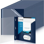 Teling 48 Pcs Clear Front Report Covers by Teling