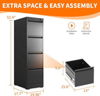 OPTYMIRA 4 Drawer Metal File Cabinet - Image 3