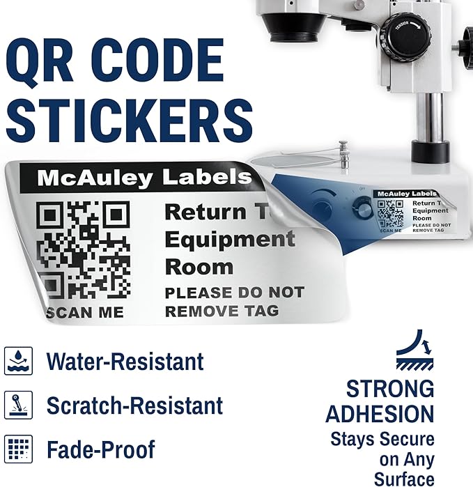 McAuley Labels Custom QR Code Stickers - Image 2