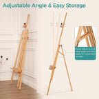 VISWIN Wooden Art Easel for Painting, Adjustable & Foldable Beech Wood Display - Image 3