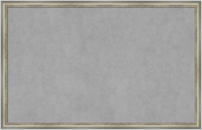 Amanti Art Silver Framed Magnetic Board 22x34 Large Vision Board by AmantiArt