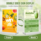 Acrylic Sign Holder 5x7, 25 Pack Clear Double Sided Table Menu Vertical Display - Image 4