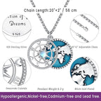 Compass Necklace for Women Men 925 Sterling Silver Pendant Urn Necklaces for - Image 5