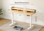 Claiks Standing Desk with Drawers, Stand Up Electric Standing Desk Adjustable - Image 3