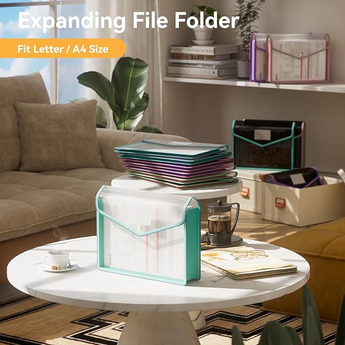 ABC life 6 Pack File Folder, Large Capacity Folders - Image 2