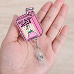 Silly Goose Juice Funny Badge Reel, Retractable ID Card Badge Holder, Office - Image 4