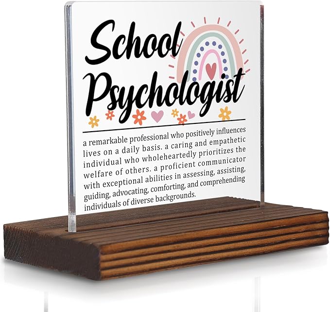 School Psychologist Gifts, Thank You Desk Sign by Pariveca