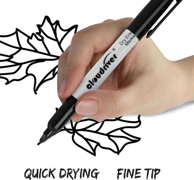 cloudriver Dry Erase Markers 128 Pack, Fine Tip, Low Odor, Bulk Dry Erase Marker - Image 4