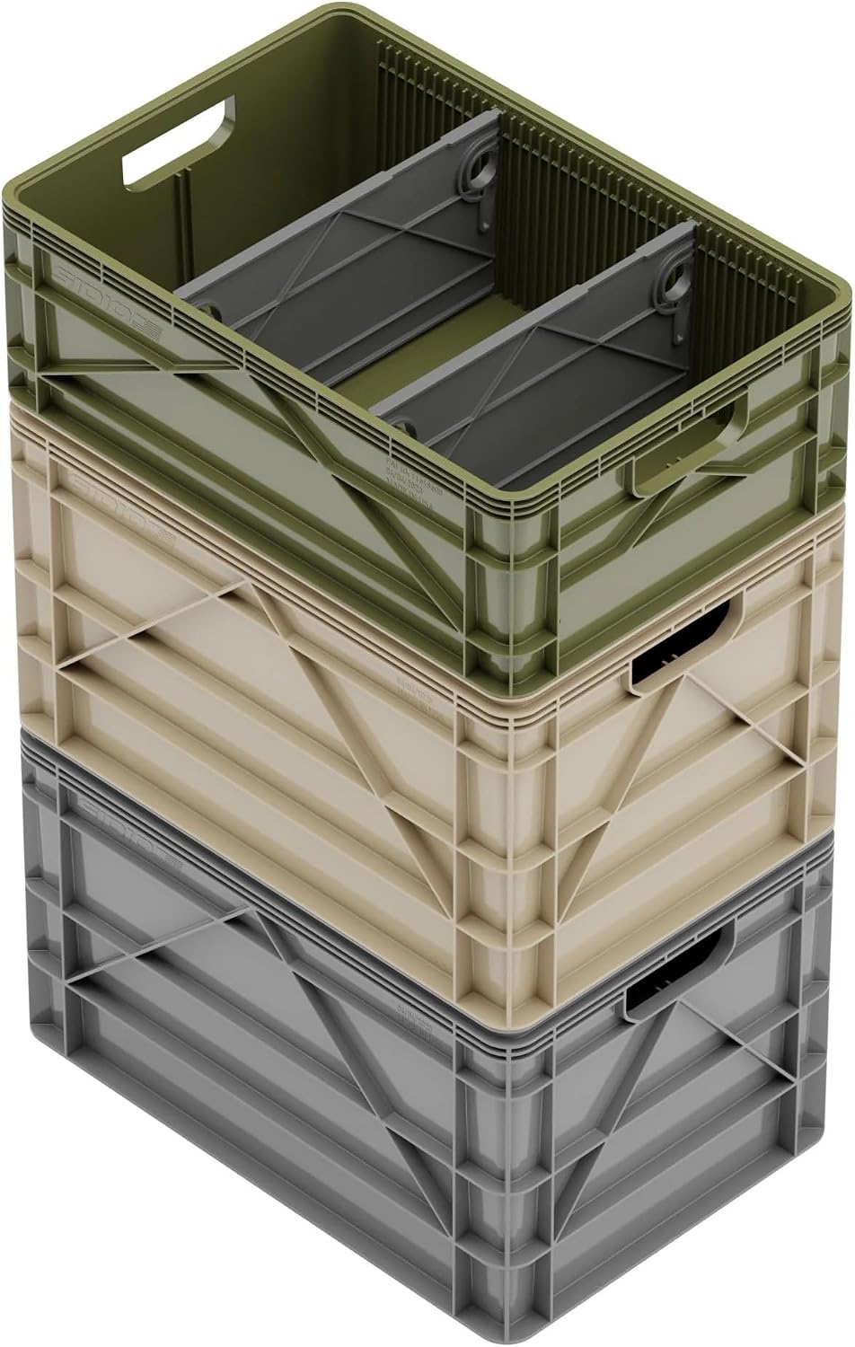 SIDIO Basic Pack, Heavy Duty Stackable Storage Bins, Camo Variety Pack
