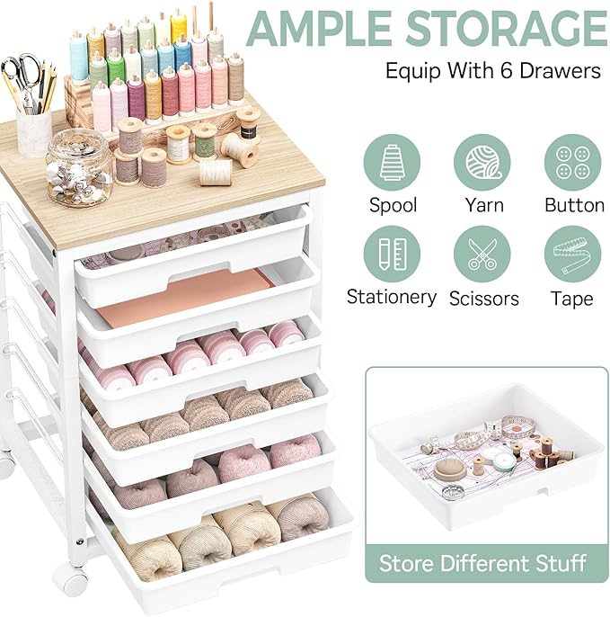 SYKIARIOL Rolling Storage Utility Cart - Image 3