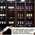 Weysat 100 Pcs Wood Shelf Label Holders Clear Plastic Price Tag 2.4 in L x 1 in - Image 5