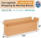 Long Moving & Shipping Boxes 24x6x6 inches - Image 2