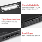 Sooez Toughest Clipboard with Storage, Internal Pen Pouch Included, Letter/ A4 Size, Shockproof Heavy Duty Plastic Clip Boards 8.5x11”, High Capacity Clipboards Box Case for Contractor Trucker Driver