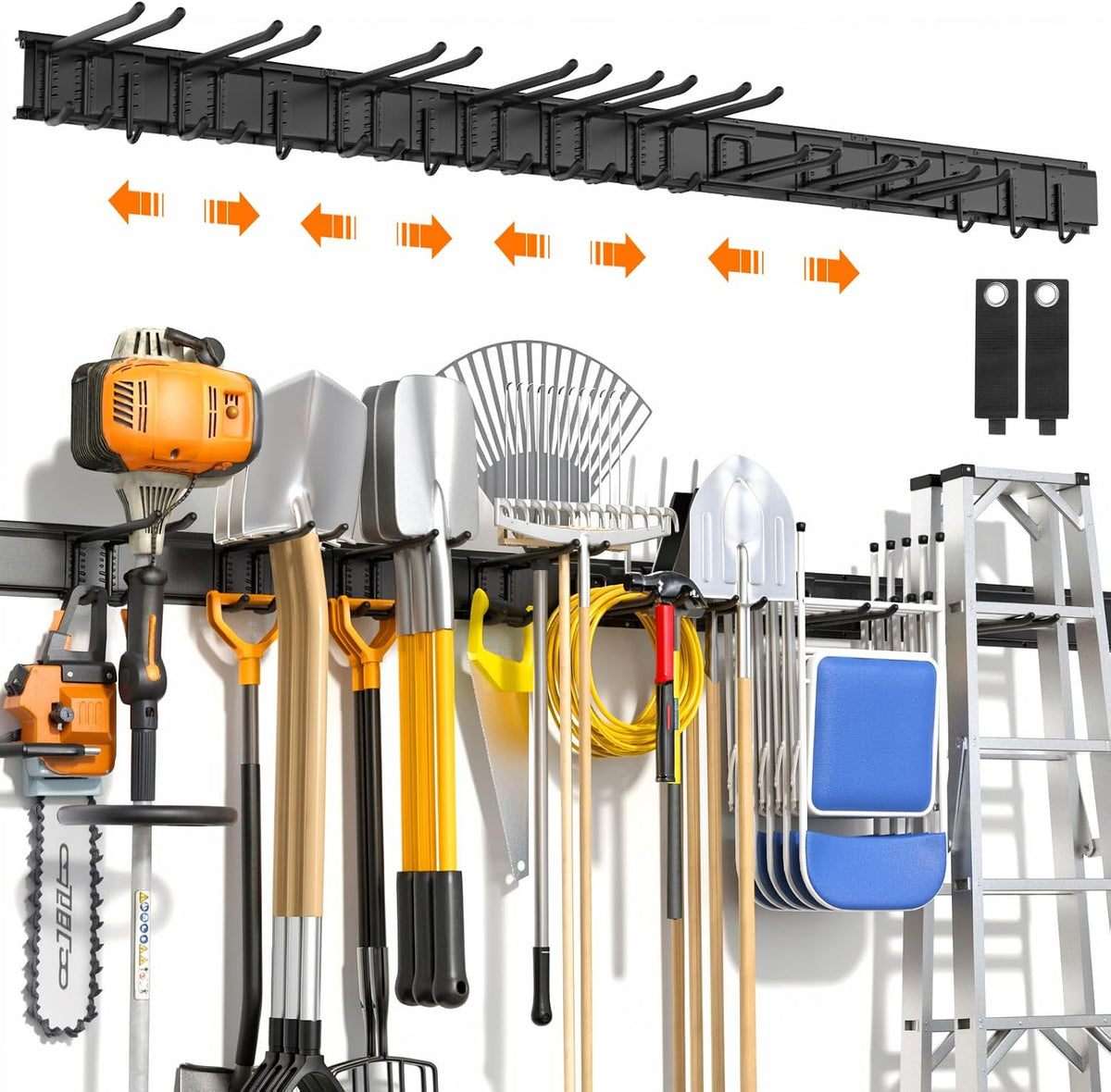 housolution garage wall organizer 64 inch - 18pack, main product view