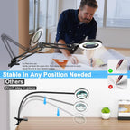 coyeth 10x magnifying glass with light and clamp, package contents