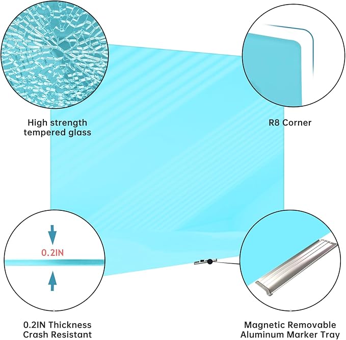 Magnetic Glass Whiteboard - Image 2