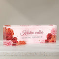 AZUFEMOS Personalized Acrylic Desk Name Plate Custom Employee Appreciation by AZUFEMOS