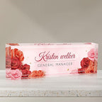 AZUFEMOS Personalized Acrylic Desk Name Plate Custom Employee Appreciation by AZUFEMOS
