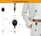 Fushing 20Pcs Retractable ID Badge Holders ID Badge Reels - Image 2