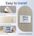 Office Signs with Raised Text & Grade 2 Braille, Brushed Aluminum/Silver Finish - Image 5