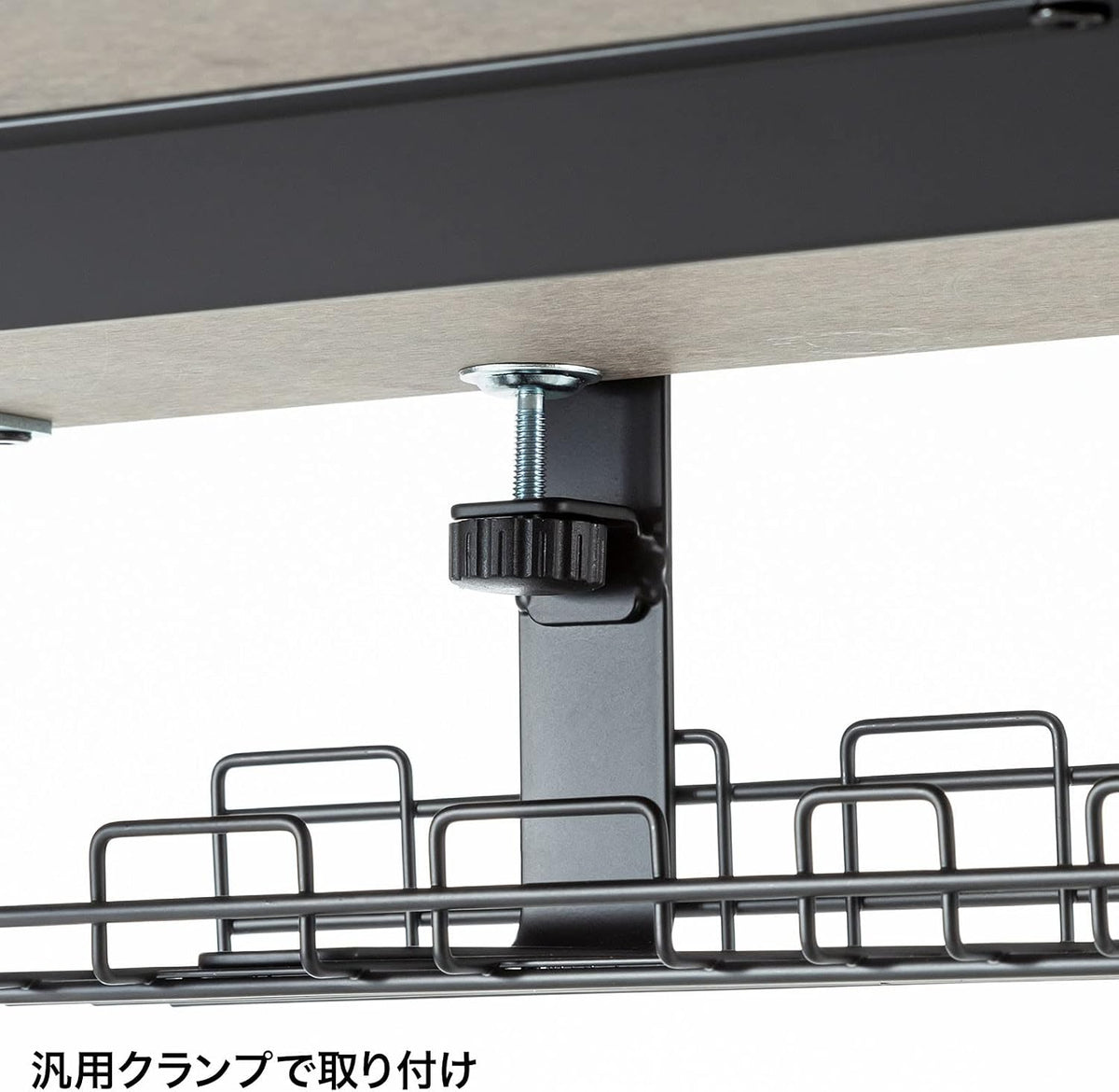 Sanwa Supply CB-CT3BK Cable Wiring Tray, Wire, Large, Universal Type, Black