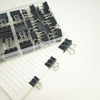 76 Pcs Black Binder Clips Paper Clamps Set Assorted Sizes Large Medium Small - Image 4