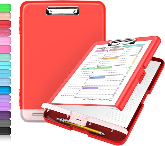 Sooez Clipboard with Storage, High Capacity Nursing Clip Board 8.5 x 11 with by Sooez