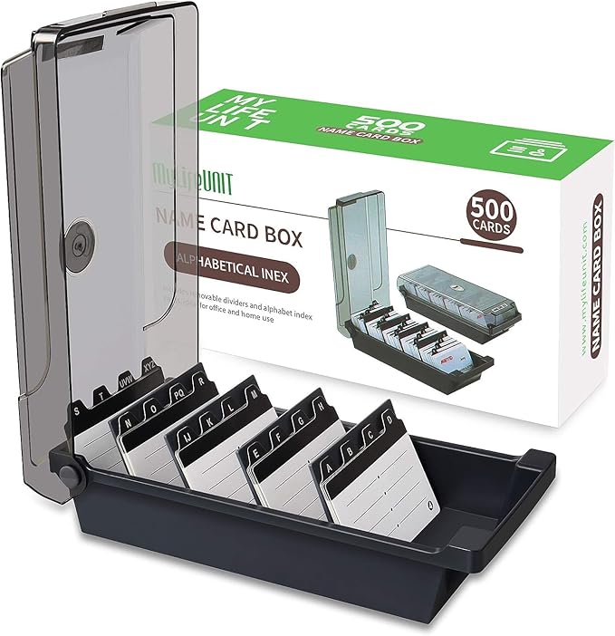 MyLifeUNIT Business Card Holder, 2.2" x 3.5" Index Card Organizer by MyLifeUNIT