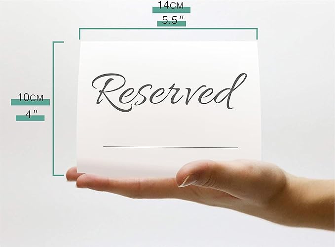 20 Pack Modern Reserved Table Sign - Image 3