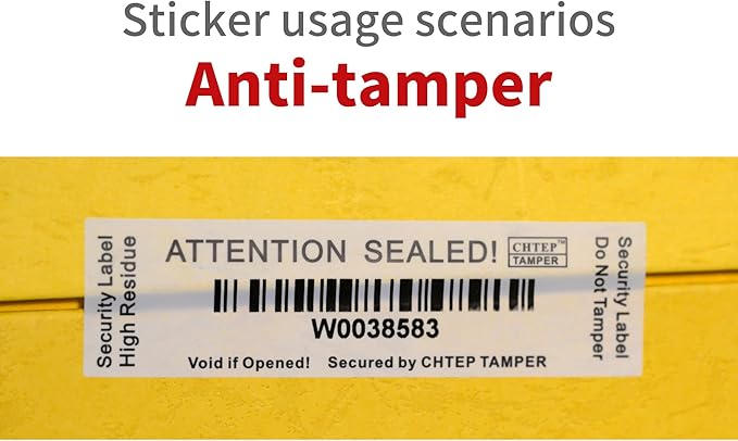 ChtepTamper 100 Pieces Total Transfer Tamper-Evident Stickers Security Labels - Image 4