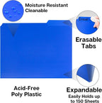 Dunwell Plastic Colored File Folders, Colorful 1/3 Tab Filing Folders - Image 4