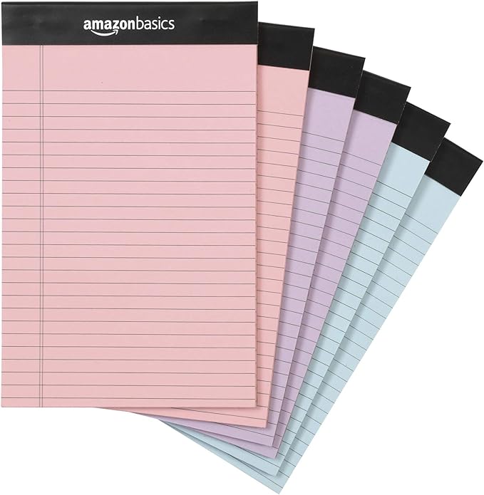 Amazon Basics Narrow Ruled 5-Inch by 8-Inch Lined Writing Note Pads by AmazonBasics