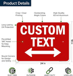 Custom Arrow, Custom Directional Sign, Two way Arrow, 18x24 Inches, Rust Free - Image 6