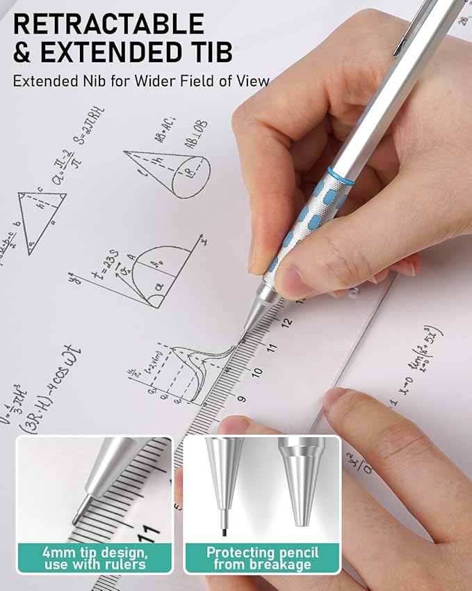 Nicpro Blocky Gear Metal Mechanical Pencil Set - Image 4