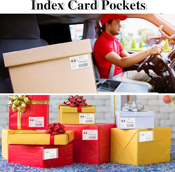 36 Pack Adhesive 2.4" x 3.9" Index Card Pockets - Image 4